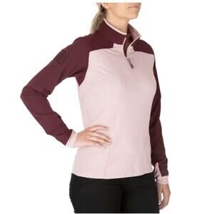 5.11 Tactical Wmns Rapid Half Zip Lightweight Stretch Pullover Top Pockets Small